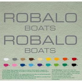 Pair of Robalo Boat Compatible Replacement Restoration Decals Vinyl Stickers Outboard Motor Set of 2 (18", Grey 071)