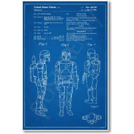Boba Fett Patent - NEW Vintage Invention Patent Poster