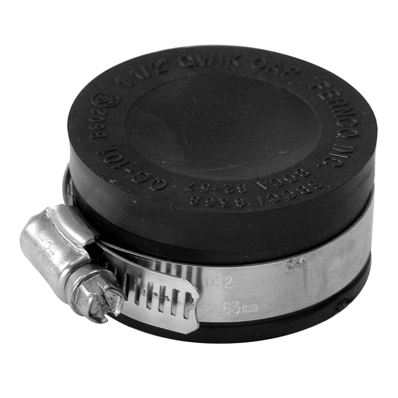 Fernco QC-101 2 Pack 1 1/2-in. Qwik Cap Flexible PVC