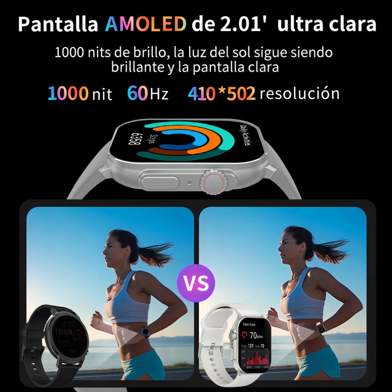 Smartwatch Reloj Inteligente Bluetooth Llamada Filwans Gts 2.01 Amoled Pantalla