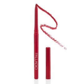 Palladio Delineador de Labios Retráctil Resistente al Agua de Alto Pigmento y Color Cremoso, Fórmula a Prueba de Manchas y de Larga Duración Todo el Día sin Necesidad de Sacapuntas, Red Rose