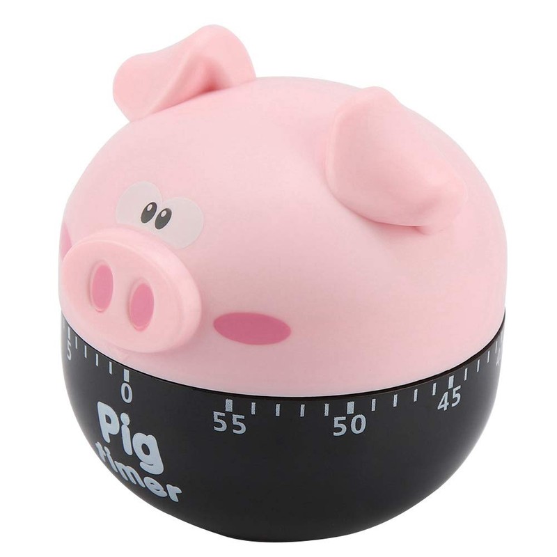 BuyWeek Kitchen Timer, Cute Cartoon Pig Mechanical Timer, Egg Timer,
