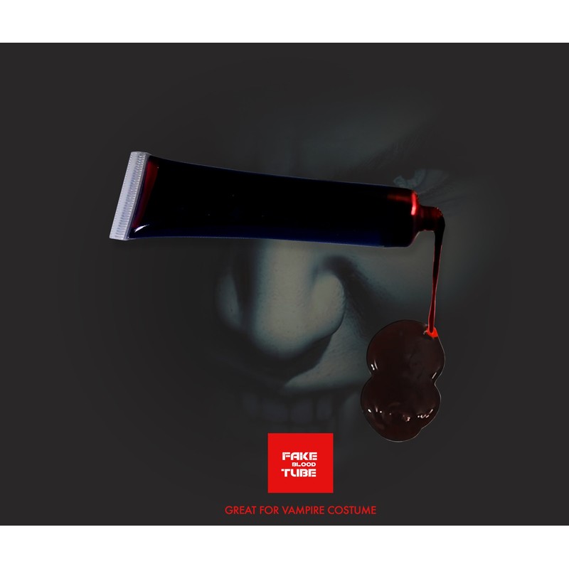 Realistic Looking Costume Makeup Blood – Zombie/Vampire Tube Blood 1