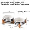 Petygooing Ceramic Dog Bowl Set with Stand,Cat Dog Food and