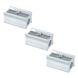 KUM AZ104.06.16-M Long Cone Sharpener Magnesium Stenograph 400 5L Pencil Sharpener for Long Lead Tips, Silver, Pack of 3