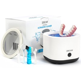 ZICAV Ultrasonic Cleaner for Dentures - Ultrasonic Cleaner for Dental Appliances, Aligner, Retainer, Mouth Guard | 180 ML.