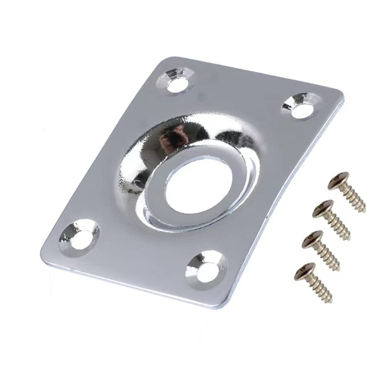 4Pcs Jack Plates Rectangle Guitar Pickup Output Jacks Guitar Jack