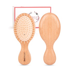 Mini Hair Brush Detangling Brush for Men Women Kids Thick Curly Thin Long Short Wet or Dry Hair, Pocket Travel Small Paddle Hair Brush for Home Travel