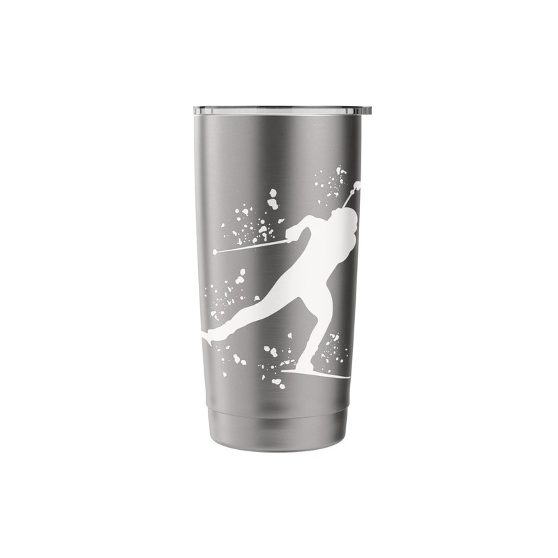 Biathlete Nordic Skiing Biathlon Stainless Steel Insulated Tumbler