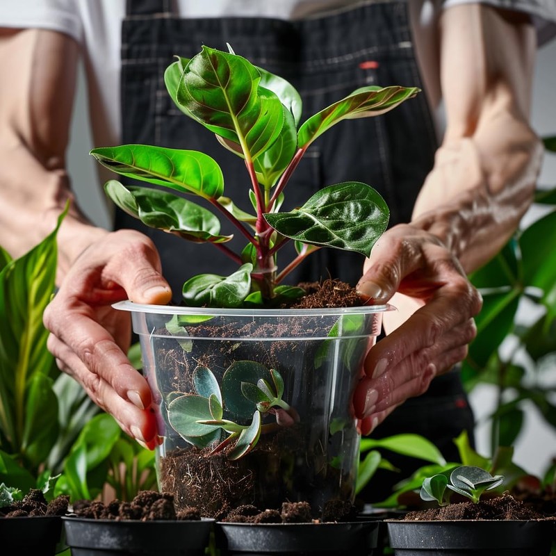 OUPSAUI OUPSAUI 21 Pack 3.5/5/6 Inch Clear Nursery Pots for
