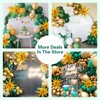 137Pcs Green and Gold Balloons Garland Arch Kit with Stars