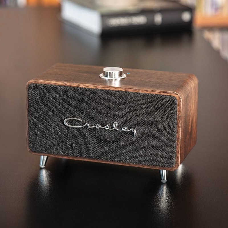 Crosley CR3049A-WA Stanza Portable Rechargeable Bluetooth Speaker, Walnut