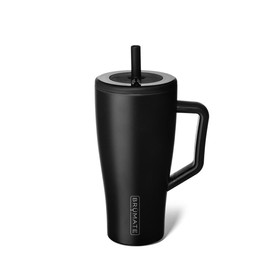 BrüMate Era 30oz Tumbler with Handle and Straw | 100% Leakproof Insulated Tumbler | Keeps Ice 24+ Hours | Cup Holder Friendly Base:_Matte Black