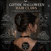 4PCS Gothic Hair Claw Clips, Spider Bat Skull Designs for