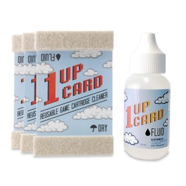 1UPcard Video Game Cartridge Cleaning Kit - 3 Pack with Fluid