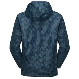 Little Donkey Andy Men's Waterproof Rain Jacket Outdoor Lightweight Rain Shell Coat for Hiking,Golf,Travel Dark Blue/Blue Size L