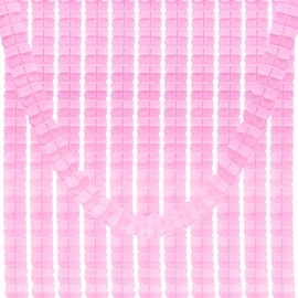 PATIKIL 9.8ft Four-Leaf Garland, 12 Pack Tissue Paper Hanging Flower Garland Reusable Streamers for Party Wedding Backdrop Decorations, Light Pink