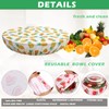 10Pcs Reusable Bowl Covers In 5 Size, Stretch Cloth Fabric