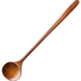 AOOSY Ladle, 11.0 inches (27.7 cm), Soup Ladle, Spoon, Muddler, Natural Wood, Genuine Lacquer Painted, Shaved Ice Spoon, Simmered Dishes, Hot Pot, Mapo Tofu, Serving Soup