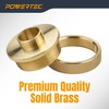 POWERTEC Router Guide Bushing Solid Brass 5/8", Short Shank Precision