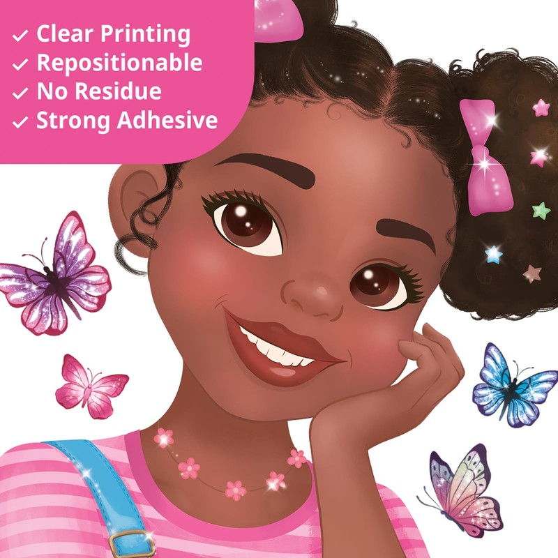 DECOWALL SG2-2502 Black Girl Magic Wall Stickers - Afrocentric Decals