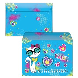 Juna Over 8 Invitations Birthday Party Cat Invitations Children's Birthday Party Set Invitation Cards Party, Sweet