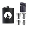 Zixrmor 1 x 304 Hip Flask and Funnel, 4 Small