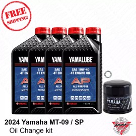 Yamaha 2021-2025 Yamaha MT-09 / MT-09 SP Oil Change Kit Yamalube 10w40 Mineral OEM Kit