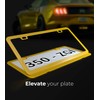 Deselen Yellow License Plate Frame - 2-Hole Sleek Style, Stainless