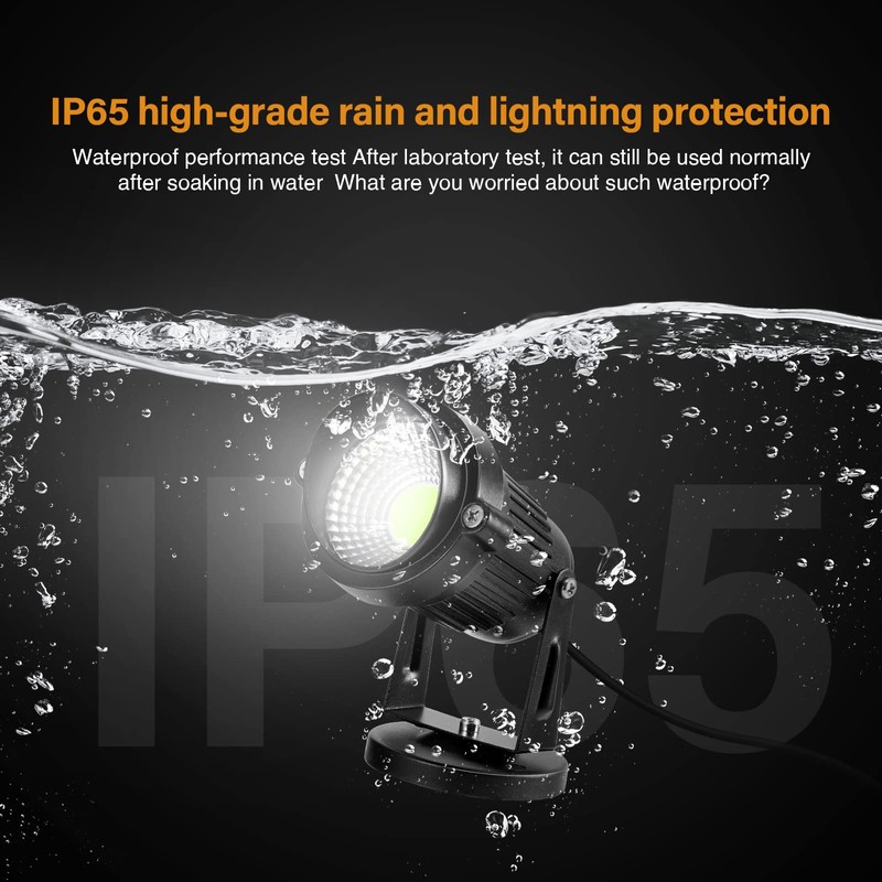 LemonBest Landscape Lights - 5W 110V Outdoor Spotlight - Waterproof