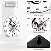 SPUNKER Wall Clocks,Music Notes Wall Clocks for Living Room Decor,Black