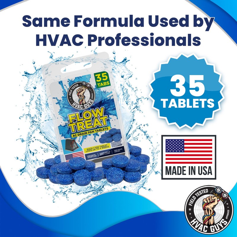 HVAC Guys AC Drain Pan Tablets 35PK | Flow Treat