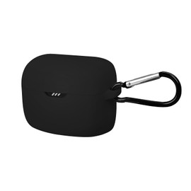 Geekria Silikon-Schutzhülle, kompatibel mit JBL Tune Buds True Wireless Earbuds, schützende Kopfhörerabdeckung mit Schlüsselanhänger-Haken, Ladeanschluss zugänglich, Front-LED sichtbar (schwarz)