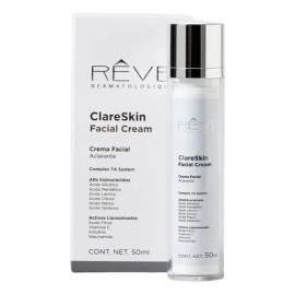 Reve Dermatologique Clare Skin Crema Facial 50ml Aclaradora Hidratante Mejora Apariencia Manchas Líneas Expresión
