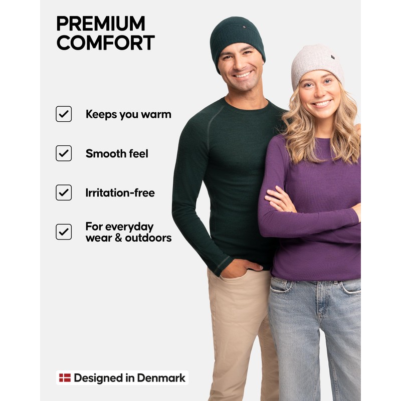 DANISH ENDURANCE 100% Cashmere Beanie Hat, Luxuriously Soft, Premium Comfort,