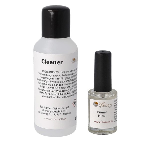 Nail Cleaner 100 ml incl. Primer 10 ml - Nail Cleaner - Special Nail Cleaner and Primer for UV Gels and Acrylic Systems