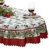 Newbridge Christmas Green and Red Nature’s Poinsettia Scalloped 60 x