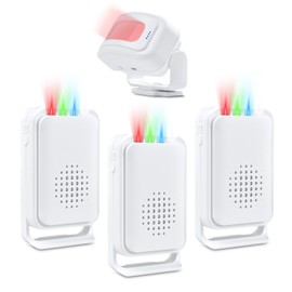 Nineleaf Motion Detector Doorbell, Motion Detector Alarm, Door Chime for Businesses at the Entrance, 17 Tones, 5 Volume Levels, Vibration Function,1Sensor 3Receivers