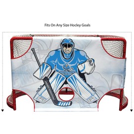 Hockey Goal Shooting Tutor – 5 Precision Targets with Full Goalie Blocker – Tear-Proof & App-Compatible – Fits Regulation Net by Hockey Revolution