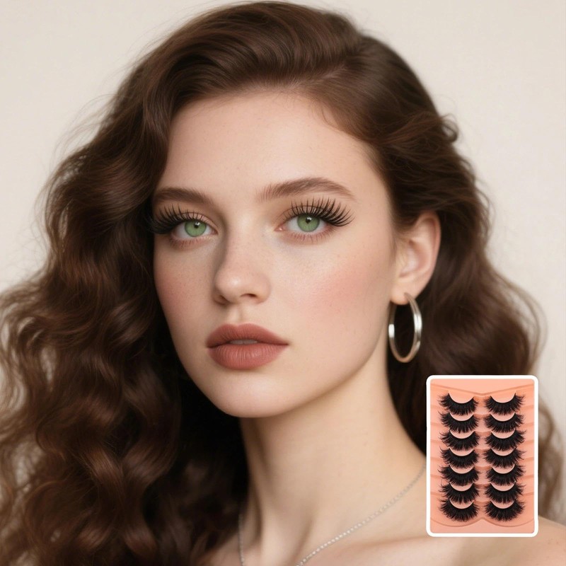 Lashes 20MM Fluffy False Eyelashes Thick Dramatic Cat Eyelashes 10D
