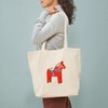 CafePress Swedish Dala Horse Tote Bag Reusable Natural Beige Canvas