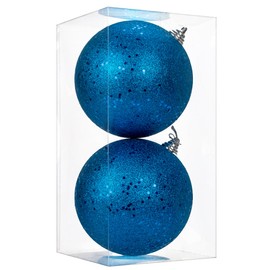 15 cm Christmas Bauble, 2 Pieces, Large Christmas Tree Bauble, Plastic Ornaments Christmas Decoration, Christmas Tree Decoration Baubles