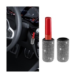 AICEL Bling Car Chapstick Holder, 2PCS Crystal Rhinestone Strong Adhesive Vehicles Upright Lip Balm Holder, Sparkling Automotive Interior Decorations Accessories, Universal for SUV, Truck(White)