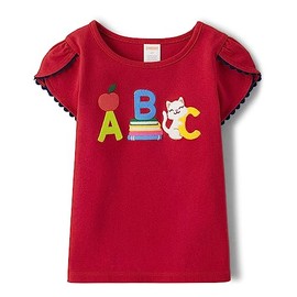 Gymboree,and Toddler Embroidered Graphic Short Sleeve T-Shirts,ABC - School,7