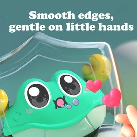 Crab Animal Press and Go Car Set for Toddlers,Fun Sliding Toys for Babies,Perfect Birthday, Interactive Play for Kids,Ideal for Family Bonding Party Favors (Orange)