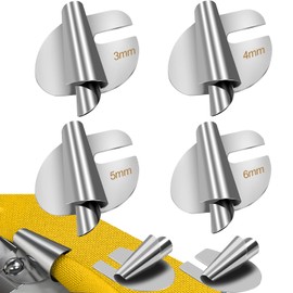 Dtoterul Pack of 4 Sewing Machine Accessories Rolled Hem Presser Foot, Rolled Hem Foot for Sewing Machine, Sewing Machine Accessories, Stainless Steel Sewing Rolled Hem Presser Foot, for Home Sewing