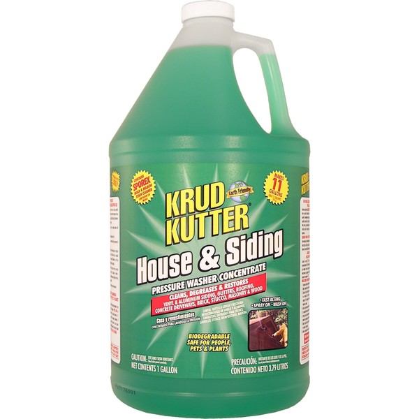Krud Kutter HS01 Green Pressure Washer Concentrate House and Siding Cleaner with Mild Odor, 1 Gallon