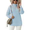 Jouica Womens 2025 Fall Turtleneck Oversized Long Batwing Sleeve Cream