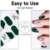 DUKASOU Nail Stickers,28 pcs Gel Nail Strips, Nail Gel Stickers