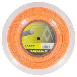 Volkl Cyclone | Cuerda de Raqueta de Tenis | Spin & Control | Copolímero de Diez Caras (Naranja, 16, Carrete)